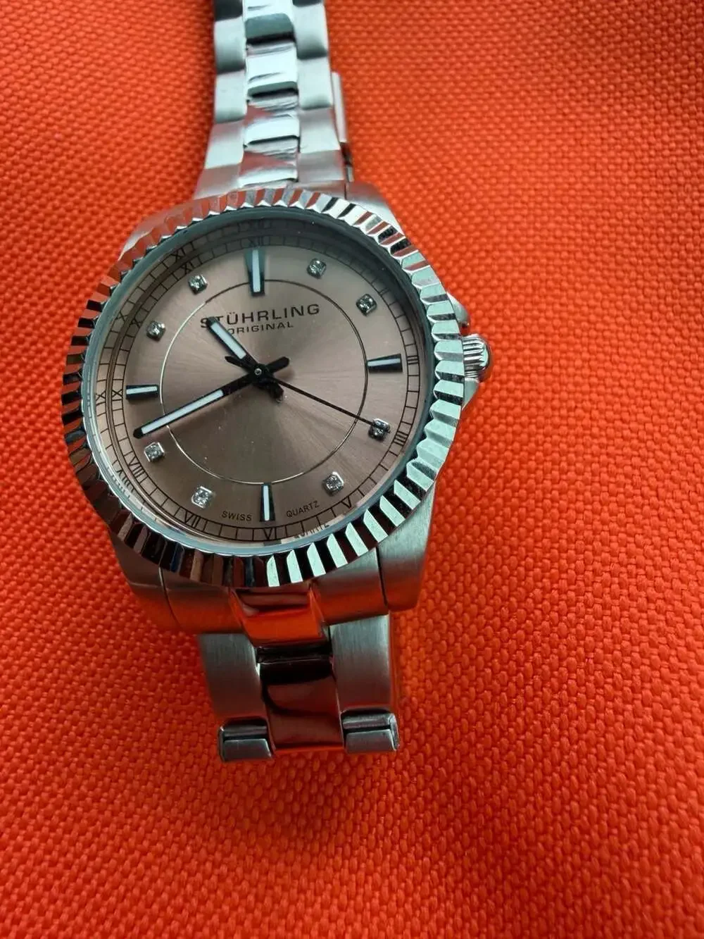 Stuhrling Original Classic Analog Pink Dial Women's Watch - 408L.12114
